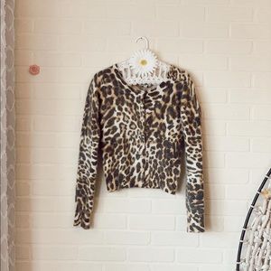 Angora Cheetah Print Cardigan 🤎💛
